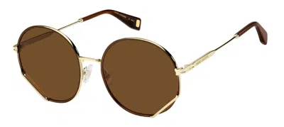 Shop Marc Jacobs Sunglasses In Gold Brown