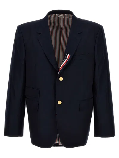 Shop Thom Browne 'fit 5' Single-breasted Blazer In Blue