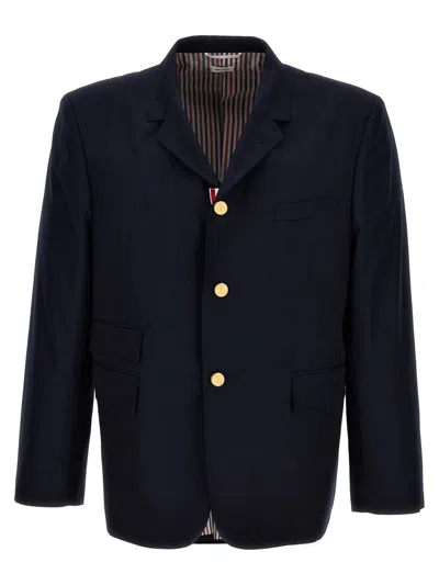 Shop Thom Browne 'fit 5' Single-breasted Blazer In Blue