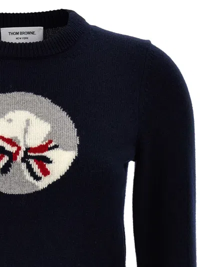 Shop Thom Browne 'hector & Bow' Sweater In Blue