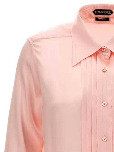 Shop Tom Ford Charmeuse Shirt In Pink