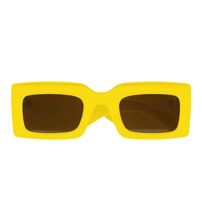 Shop Alexander Mcqueen Sunglasses In Yellow