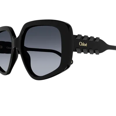 Chloé Mony Geometric-frame Sunglasses In Black