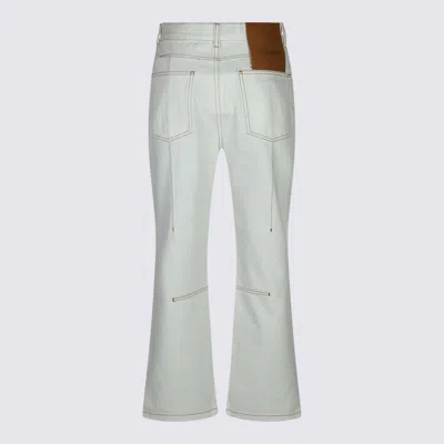 Shop Jacquemus Jeans In Off-white/tabac