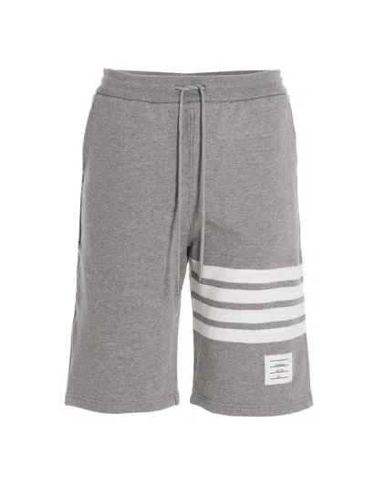 Shop Thom Browne '4 Bar' Bermuda Shorts In Gray
