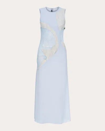 Shop Byvarga Women's Priss Sheer Lace Dress In Light Grey/baby Blue