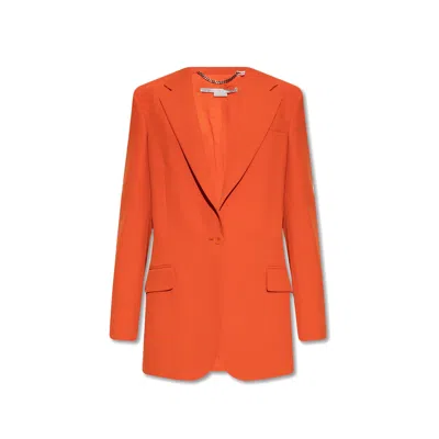 Shop Stella Mccartney Wool Blend Blazer In Orange