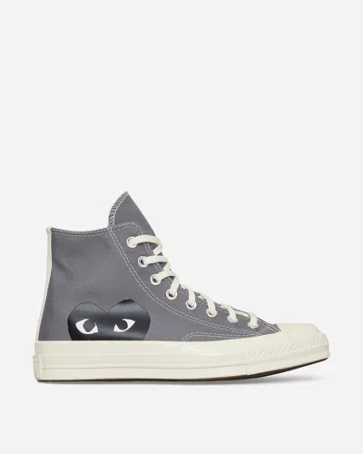 Shop Comme Des Garçons Play Converse Big Heart Chuck 70 Hi Sneakers Steel In Grey