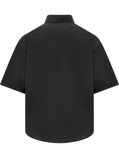 Shop Ami Alexandre Mattiussi Boxy Fit Shirt With Logo In Black