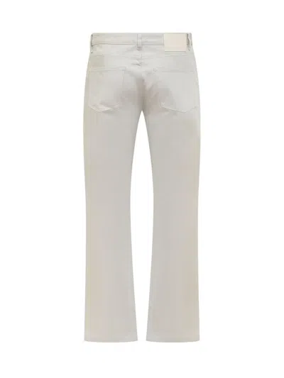 Shop Ami Alexandre Mattiussi Cotton Trousers In Silver