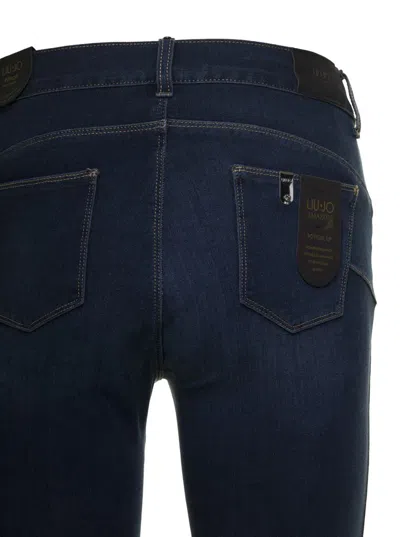 Shop Liu •jo Blue Flared Jeans In Denim Woman