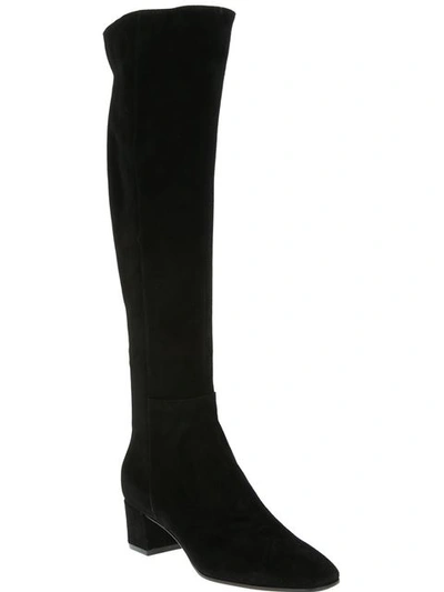 Gianvito Rossi Western Slouch Suede 45mm Boot In Black