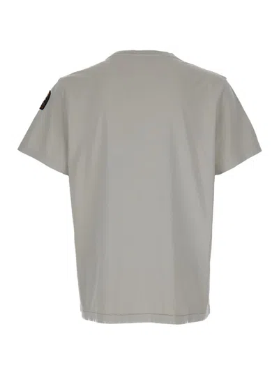 Shop Parajumpers Grey Crew Neck T-shirt In Cotton Man