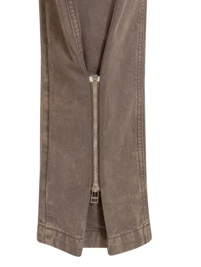 Shop Bluemarble Zipped Dart Pants In Brown