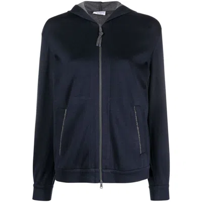 Shop Brunello Cucinelli Sweatshirts In Blue