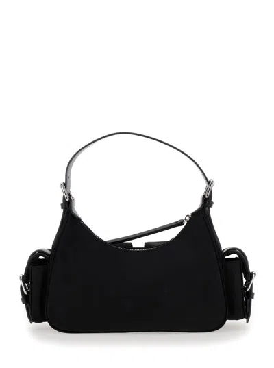Shop Pinko Black Multipocket Cargo Bag In Techno Fabric Woman
