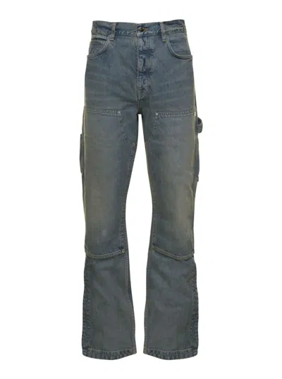 Shop Amiri Blue Carpenter Jeans In Denim Man