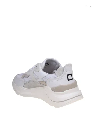Shop Date D.a.t.e. Leather And Fabric Sneakers In White