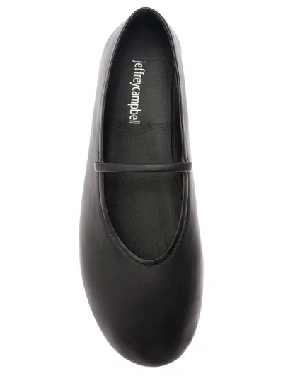 Shop Jeffrey Campbell Black Ballet Flats With Almond Toe In Eco Leather Woman