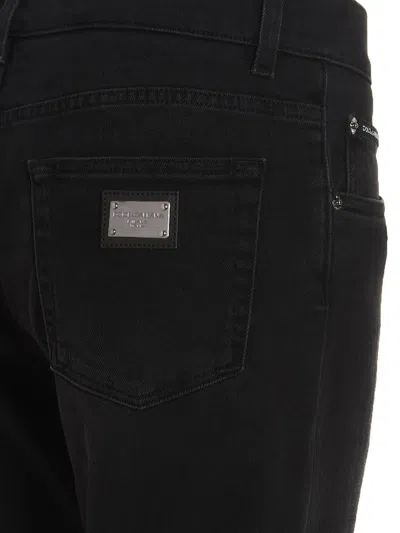 Shop Dolce & Gabbana 'dg Essential' Jeans In Black