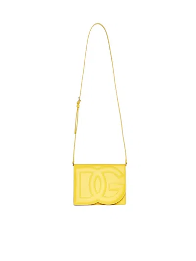 Shop Dolce & Gabbana Yellow Leather Bag