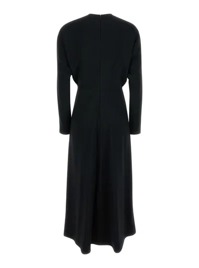 Shop Victoria Beckham Dolman Midi Dress In Black