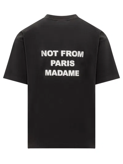 Shop Drôle De Monsieur Drole De Monsieur T-shirt Le Slogan In Black