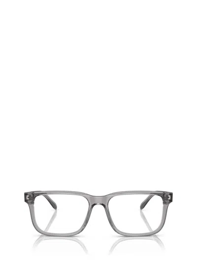 Shop Emporio Armani Eyeglasses In Shiny Transparent Grey