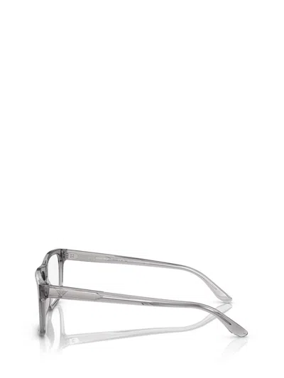 Shop Emporio Armani Eyeglasses In Shiny Transparent Grey