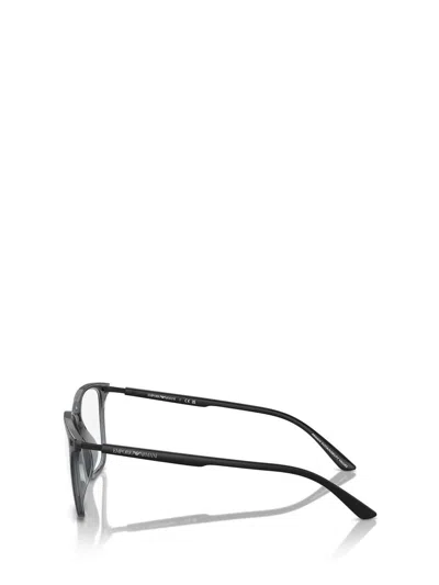 Shop Emporio Armani Eyeglasses In Shiny Transparent Black