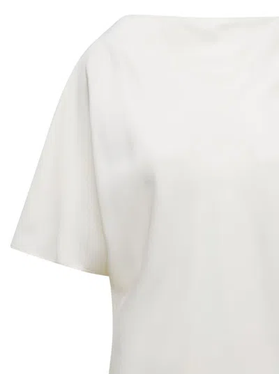 Shop Rohe White Shirt With Boat Neckline In Viscose Woman In Beige