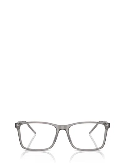 Shop Giorgio Armani Eyeglasses In Transparent Grey