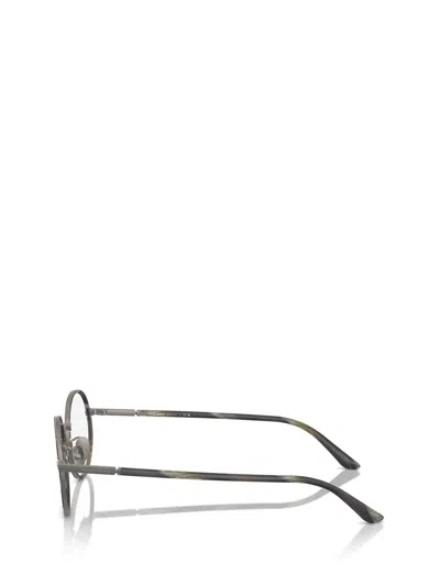 Shop Giorgio Armani Eyeglasses In Matte Gunmetal