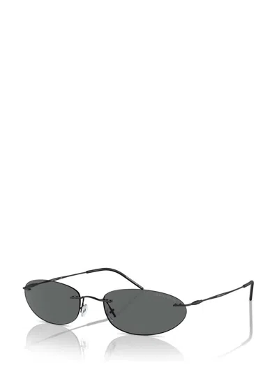 Shop Giorgio Armani Sunglasses In Matte Black