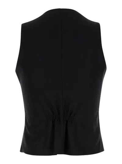 Shop Tagliatore Black 'giselle' Blazer In Linen Woman