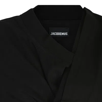 Shop Jacquemus Le T-shirt Bahia Court In Black