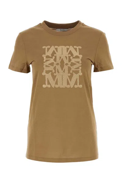 Shop Max Mara T-shirt In Camel