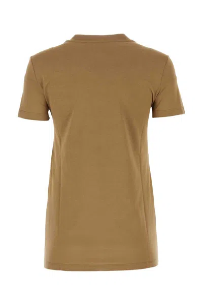 Max Mara Taverna Logo-embroidered T-shirt In Brown