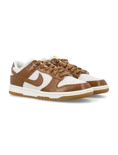 Shop Nike Dunk Low Lx Woman Sneakers In White/brown