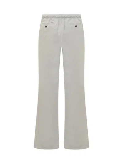Shop Palm Angels Pants With Monogram Pa In Grey