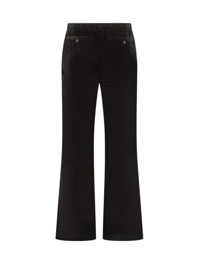 Shop Palm Angels Travel Trousers With Logo In Black