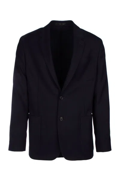 Paul Smith Structured Notch Lapel Jacket In Blue