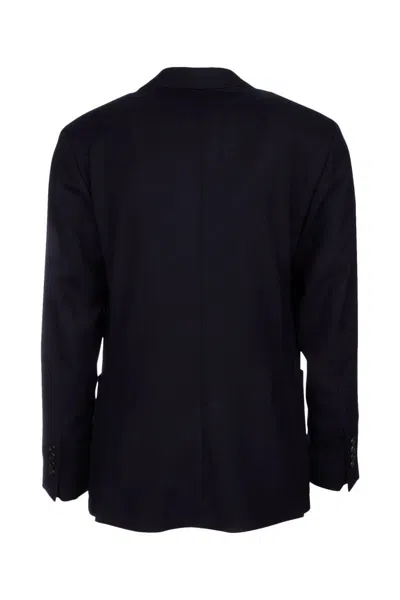 Paul Smith Structured Notch Lapel Jacket In Blue