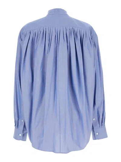 Shop Etro Pleated Blouse In Blu