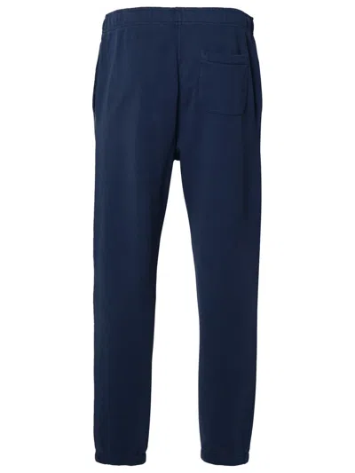 Shop Polo Ralph Lauren Blue Cotton Pants In Navy
