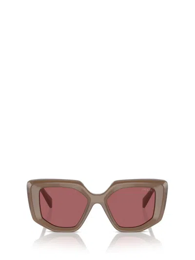 Shop Prada Eyewear Sunglasses In Opal Loden