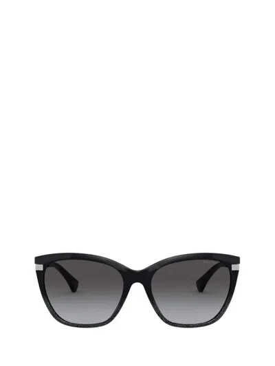 Shop Ralph Lauren Sunglasses In Black Glitter