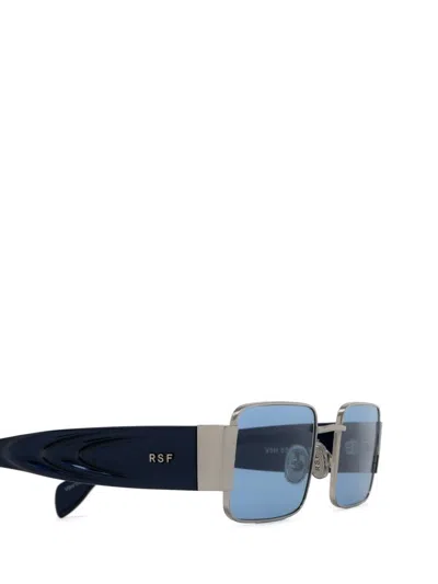 Shop Retrosuperfuture Sunglasses In Metallic Blue