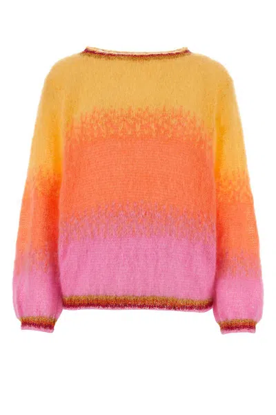 Shop Rose Carmine Knitwear In Multicoloured
