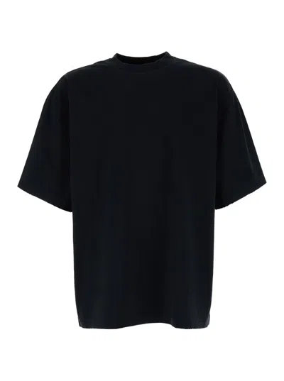 Shop Axel Arigato Black Crew Neck T-shirt In Cotton Man